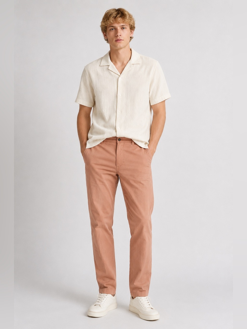 NWT! Sandro Paris Rose Pink Chino Pants Straight Leg Cotton Blend 8870